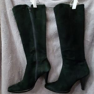 Antonio Melani Black Suede Knee High Boots
